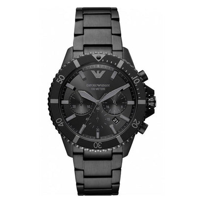 Emporio Armani Mens Ar11363 Black Stainless Steel Chronograph Watch