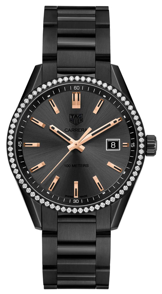 Tag Heuer Carrera Quartz 39mm Watch For Women War1115 Ba0602