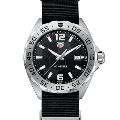 Tag Heuer Formula 1 Quartz Black Dial Black Nato Strap Watch For Men Waz1015 Fc8198
