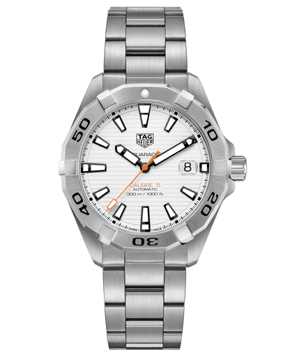 Tag Heuer Aquaracer Automatic White Dial Silver Steel Strap Watch For Men Wbd2111 Ba0928