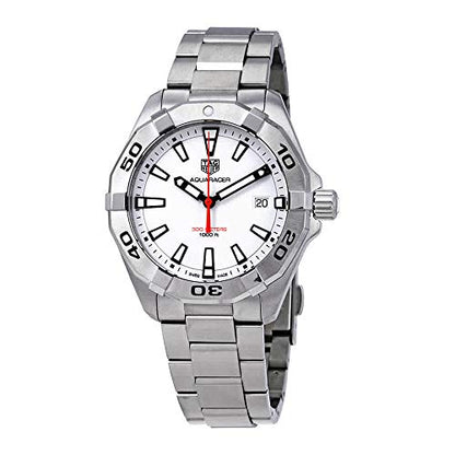 Tag Heuer Aquaracer Automatic White Dial Silver Steel Strap Watch For Men Wbd2111 Ba0928