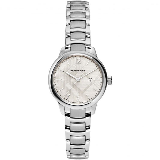 Ladies Silver The Classic Stainless Steel Burberry Watch Bu10108