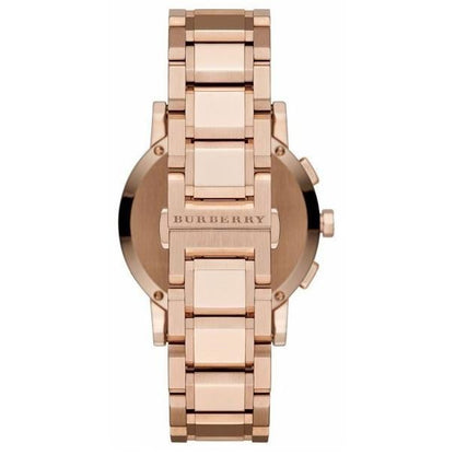 Ladies Swiss Rose Gold Tone Stainless Steel Burberry Watch Bu9204