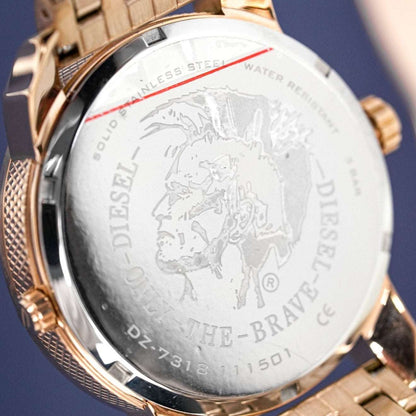 Diesel Dz7318 Men S Mini Daddy Rose Gold Watch