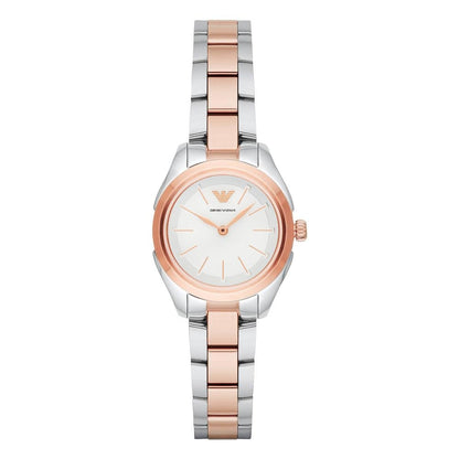 Emporio Armani Ar11029 Ladies Rose Gold Two Tone Watch