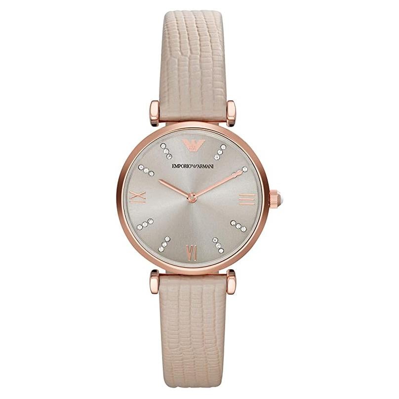 Emporio Armani Ar1681 Ladies Rose Gold Cream Watch