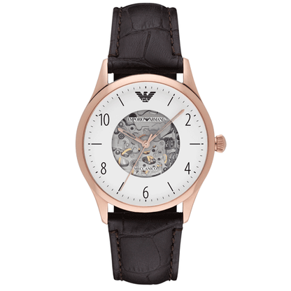 Emporio Armani Ar1920 Men S Meccanico Brown Watch