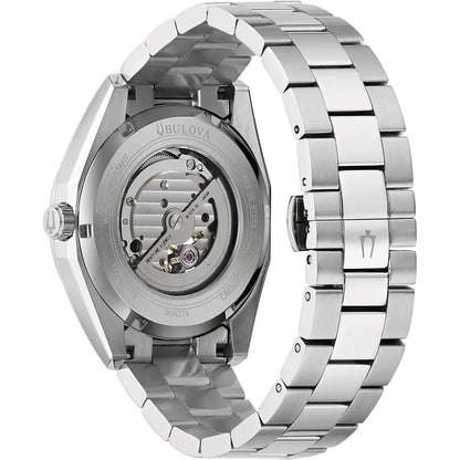 Bulova Surveyor Auto Mens Silver Watch 96a274