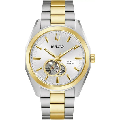 Bulova Surveyor Auto Mens Two Tone Watch 98a284