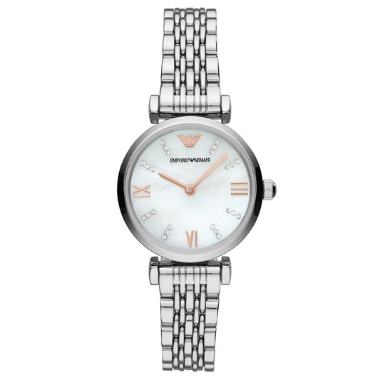 Emporio Armani Ar11204 Ladies Automatic T Bar Gianni Silver Watch