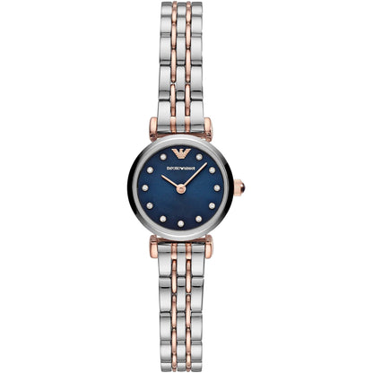 Emporio Armani Ar11222 Ladies Automatic T Bar Gianni Two Tone Blue Watch