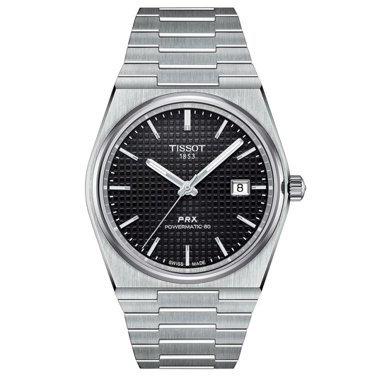 Tissot Prx Powermatic 80 Mens Black Watch T1374071105100