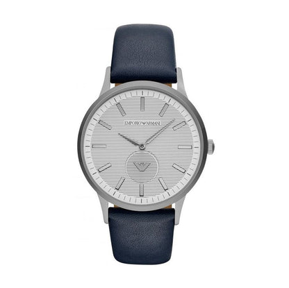 Emporio Armani Renato White Dial Blue Leather Strap Watch For Men Ar11119