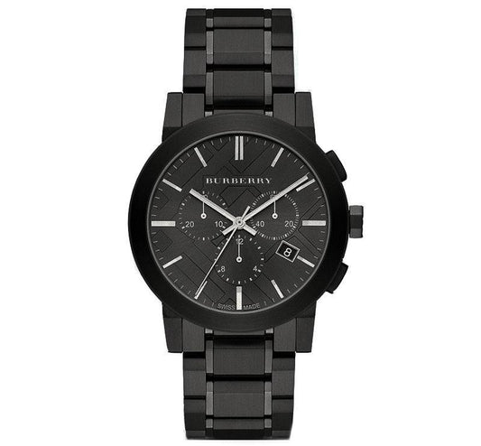 Burberry Mens Watch Chronograph The City Black Pvd Bu9354