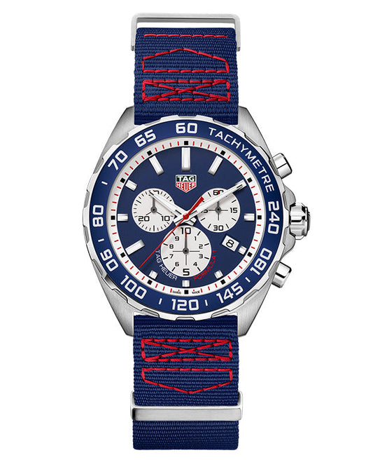 Tag Heuer Formula 1 Redbull Edition Chronograph Blue Dial Blue Nato Strap Watch For Men Caz1018 Fc8213