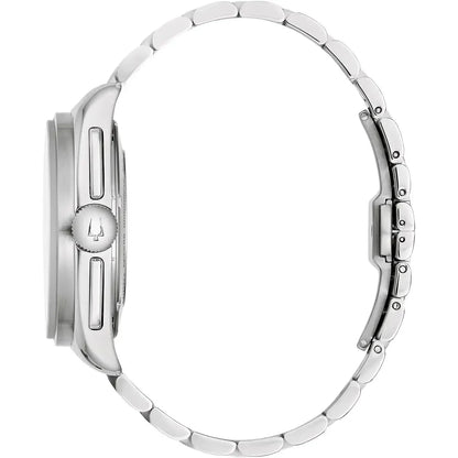 Bulova Lunar Pilot Chrono Mens Silver Watch 96k111