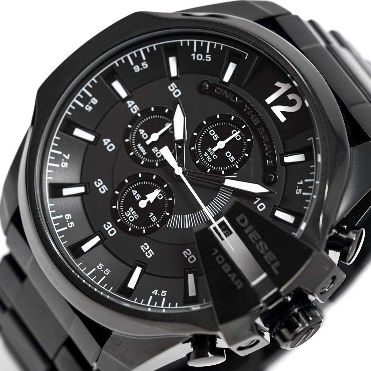 Diesel Dz4283 Men S Chronograph Mega Chief Black Pvd Watch
