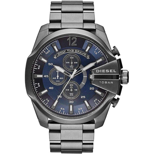 Diesel Dz4329 Men S Silver Mega Chief Chronograph Watch