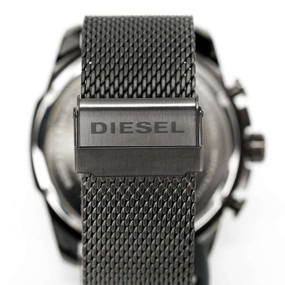 Diesel Dz4527 Men S Chronograph Mega Chief Gunmetal Mesh Watch