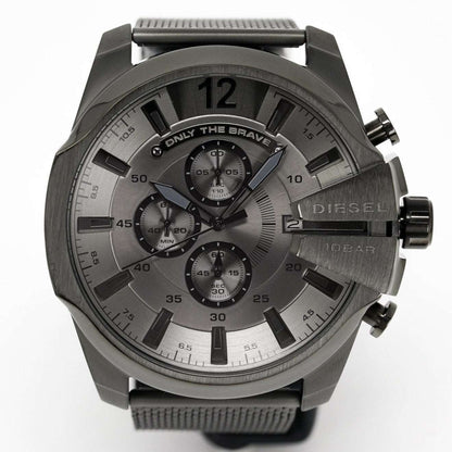 Diesel Dz4527 Men S Chronograph Mega Chief Gunmetal Mesh Watch