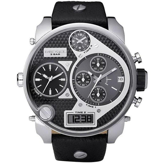 Diesel Dz7125 Men S Chronograph Big Daddy Silver Black Watch