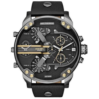 Diesel Dz7348 Men S Mr Daddy 2 0 Black Chronograph Watch