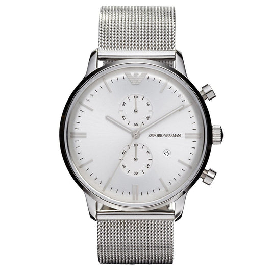 Emporio Armani Ar0390 Men S Chronograph Steel Watch