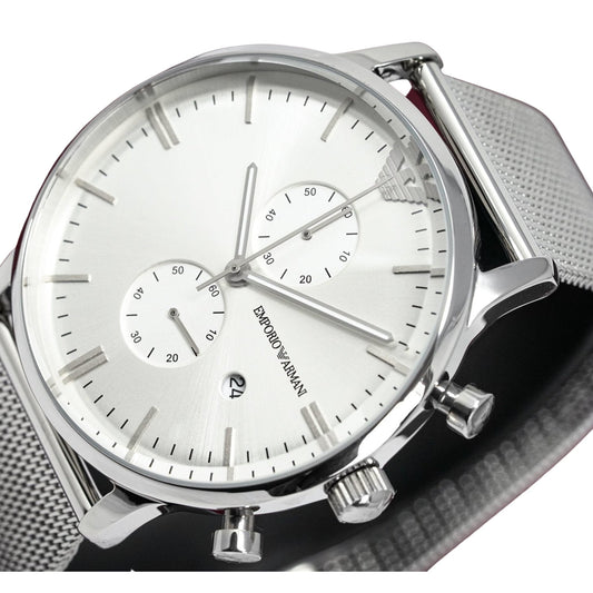 Emporio Armani Ar0390 Men S Chronograph Steel Watch