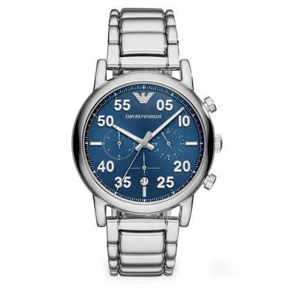 Emporio Armani Ar11132 Men S Luigi Silver Chronograph Watch
