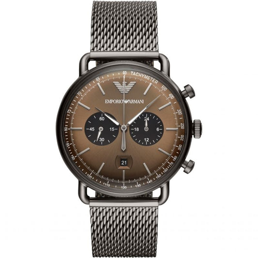 Emporio Armani Ar11141 Men S Gunmetal Chronograph Watch