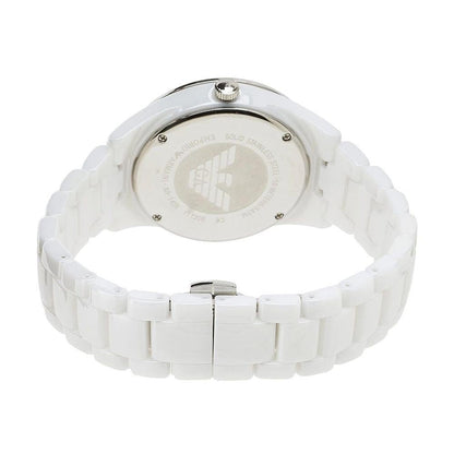 Emporio Armani Ar1456 Ladies White Crystal Watch