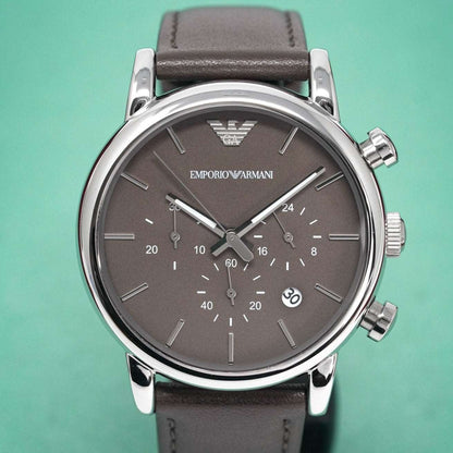 Emporio Armani Ar1734 Men S Luigi Chronograph Brown Watch