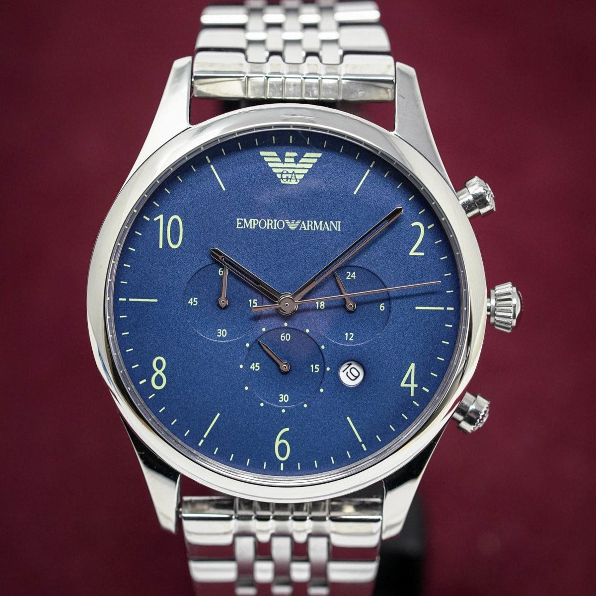 Emporio Armani Ar1942 Men S Chronograph Steel Watch
