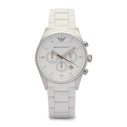 Emporio Armani Ar5867 Ladies White Chronograph Watch