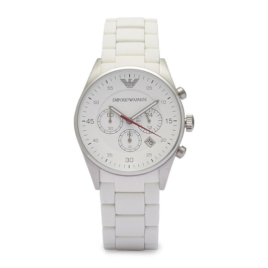 Emporio Armani Ar5867 Ladies White Chronograph Watch