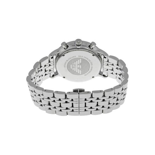 Emporio Armani Ar80009 Men S Silver Chronograph Watch
