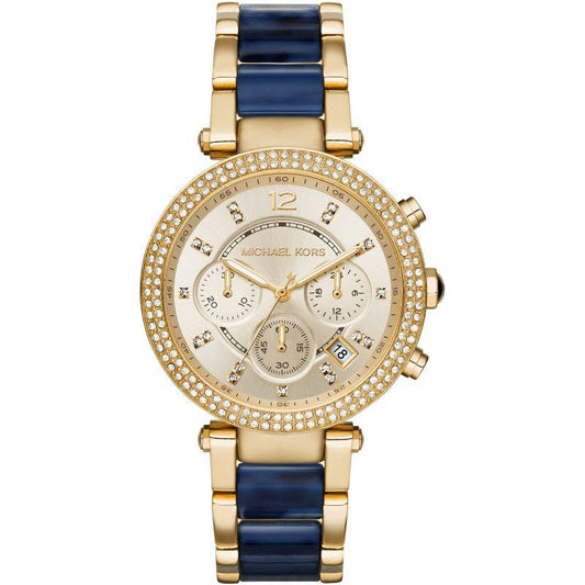 Michael Kors Mk6238 Ladies Parker Two Tone Blue Watch