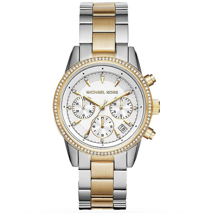 Michael Kors Mk6474 Ladies Ritz Gold Chronograph Watch