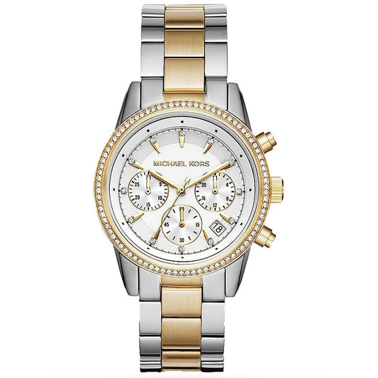 Michael Kors Mk6474 Ladies Ritz Gold Chronograph Watch