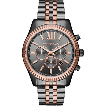 Michael Kors Mk8561 Men S Lexington Chronograph Dark Two Tone Watch