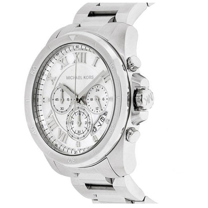 Michael Kors Mk8562 Men S Brecken Chronograph Silver Watch