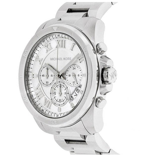 Michael Kors Mk8562 Men S Brecken Chronograph Silver Watch