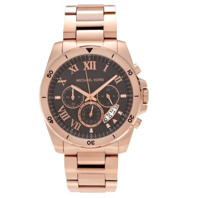 Michael Kors Mk8563 Men S Brecken Chronograph Rose Gold Watch