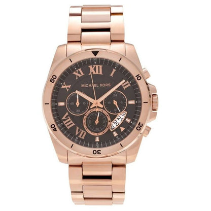Michael Kors Mk8563 Men S Brecken Chronograph Rose Gold Watch
