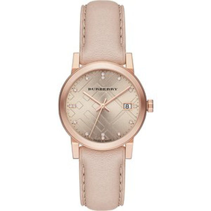 Burberry Ladies Watch The City Diamond 34mm Rose Gold Bu9131