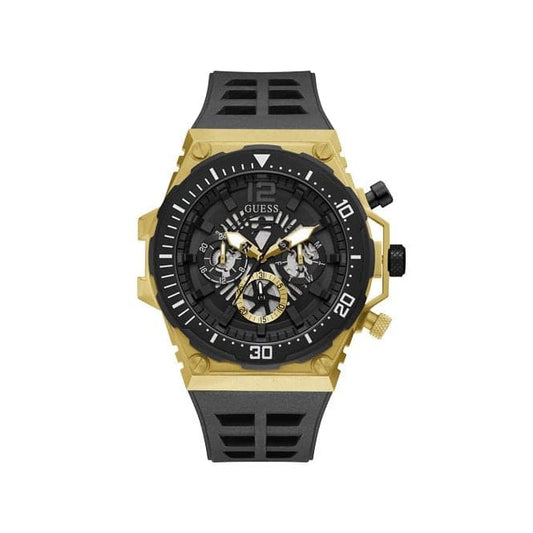 Guess Watches Exposure Mens Sport Gold Stainless Steel Watch Gw0325g1