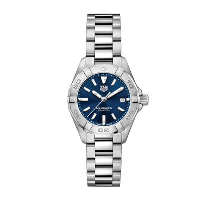 Tag Heuer Aquaracer Blue Dial Silver Steel Strap Watch For Women Wbd1412 Ba0741