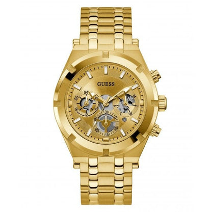 Guess Watches Gents Continental Gold Tone Watch Gw0260g4