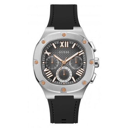 Guess Watches Gents Headline Stainless Steel Silver Watch Gw0571g1