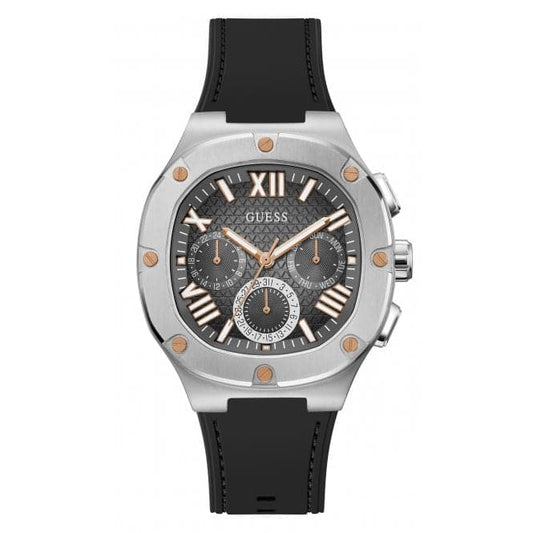 Guess Watches Gents Headline Stainless Steel Silver Watch Gw0571g1